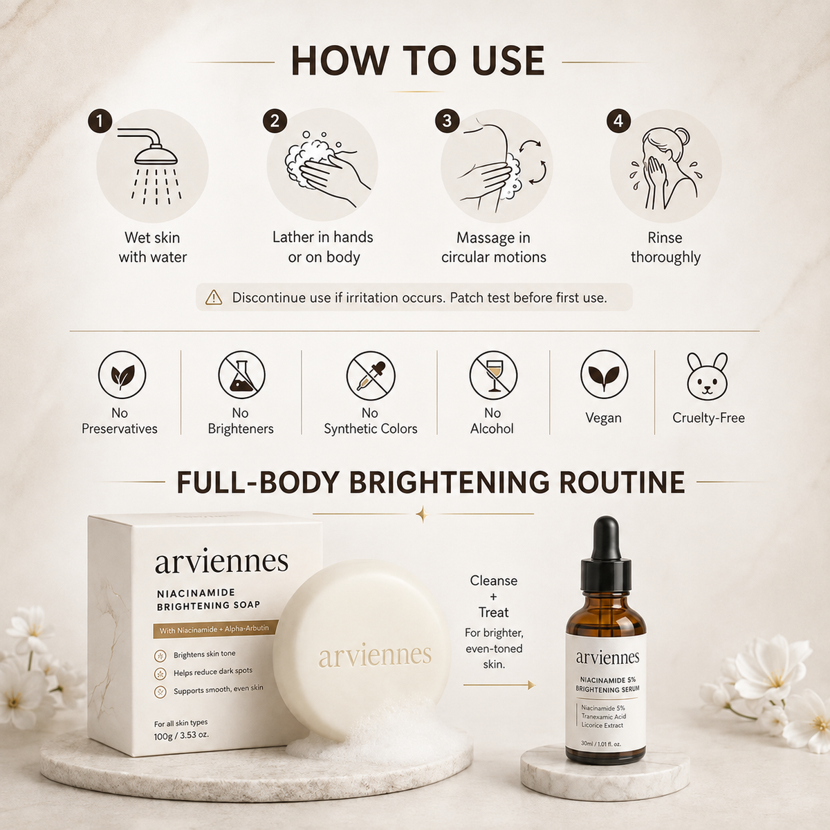 ✨ Niacinamide Skin Soap – Brightens, Fades Spots & Freckles