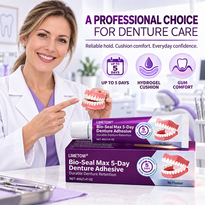 🏆𝐎𝐟𝐟𝐢𝐜𝐢𝐚𝐥 𝐔𝐒 𝐒𝐭𝐨𝐫𝐞🎉Over 100K+ Sold🔥LIMETOW® Bio-Seal Max 5-Day Denture Adhesive