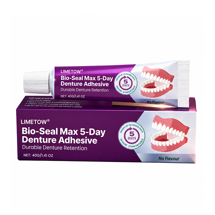 🏆𝐎𝐟𝐟𝐢𝐜𝐢𝐚𝐥 𝐔𝐒 𝐒𝐭𝐨𝐫𝐞🎉Over 100K+ Sold🔥LIMETOW® Bio-Seal Max 5-Day Denture Adhesive