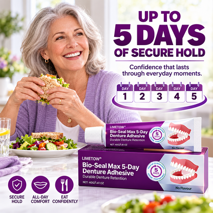 🏆𝐎𝐟𝐟𝐢𝐜𝐢𝐚𝐥 𝐔𝐒 𝐒𝐭𝐨𝐫𝐞🎉Over 100K+ Sold🔥LIMETOW® Bio-Seal Max 5-Day Denture Adhesive