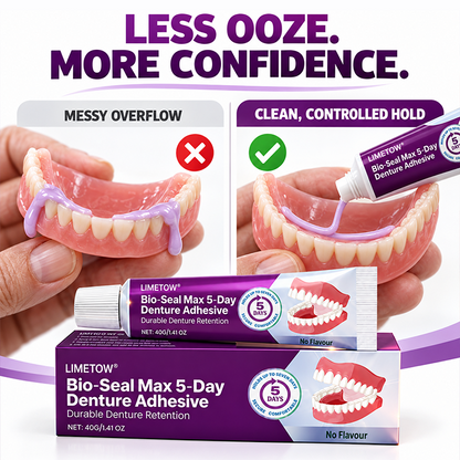 🏆𝐎𝐟𝐟𝐢𝐜𝐢𝐚𝐥 𝐔𝐒 𝐒𝐭𝐨𝐫𝐞🎉Over 100K+ Sold🔥LIMETOW® Bio-Seal Max 5-Day Denture Adhesive