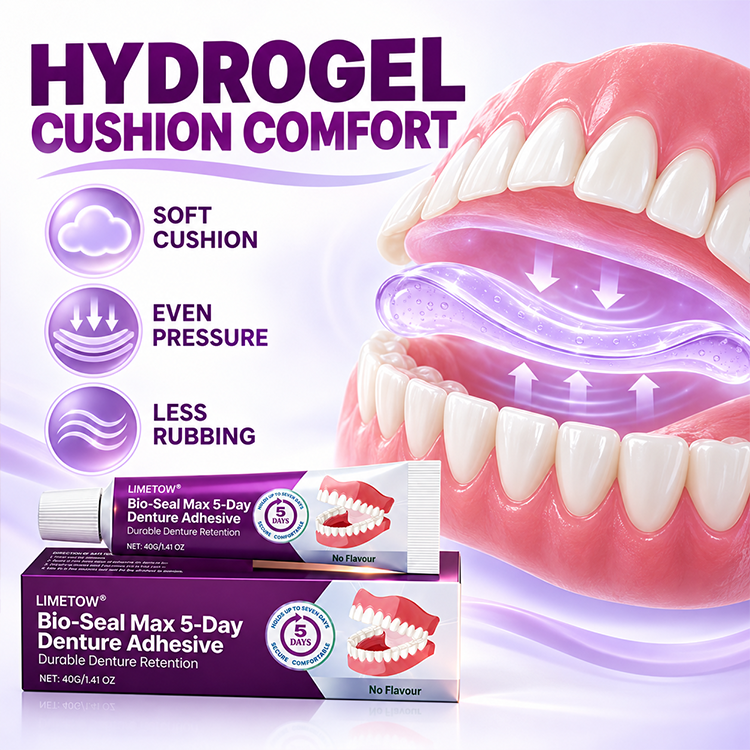 🏆𝐎𝐟𝐟𝐢𝐜𝐢𝐚𝐥 𝐔𝐒 𝐒𝐭𝐨𝐫𝐞🎉Over 100K+ Sold🔥LIMETOW® Bio-Seal Max 5-Day Denture Adhesive