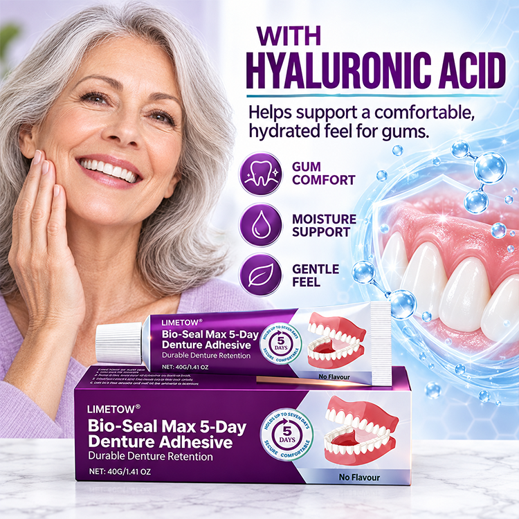🏆𝐎𝐟𝐟𝐢𝐜𝐢𝐚𝐥 𝐔𝐒 𝐒𝐭𝐨𝐫𝐞🎉Over 100K+ Sold🔥LIMETOW® Bio-Seal Max 5-Day Denture Adhesive
