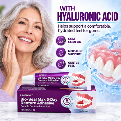 🏆𝐎𝐟𝐟𝐢𝐜𝐢𝐚𝐥 𝐔𝐒 𝐒𝐭𝐨𝐫𝐞🎉Over 100K+ Sold🔥LIMETOW® Bio-Seal Max 5-Day Denture Adhesive