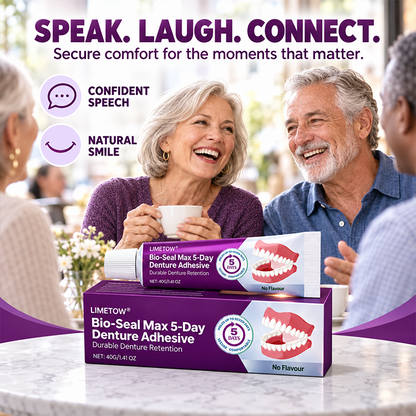 🏆𝐎𝐟𝐟𝐢𝐜𝐢𝐚𝐥 𝐔𝐒 𝐒𝐭𝐨𝐫𝐞🎉Over 100K+ Sold🔥LIMETOW® Bio-Seal Max 5-Day Denture Adhesive