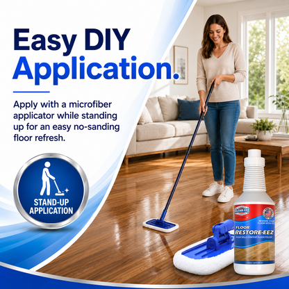 Bring Tired, Dull Floors Back to Life — No Sanding, No Refinishing.