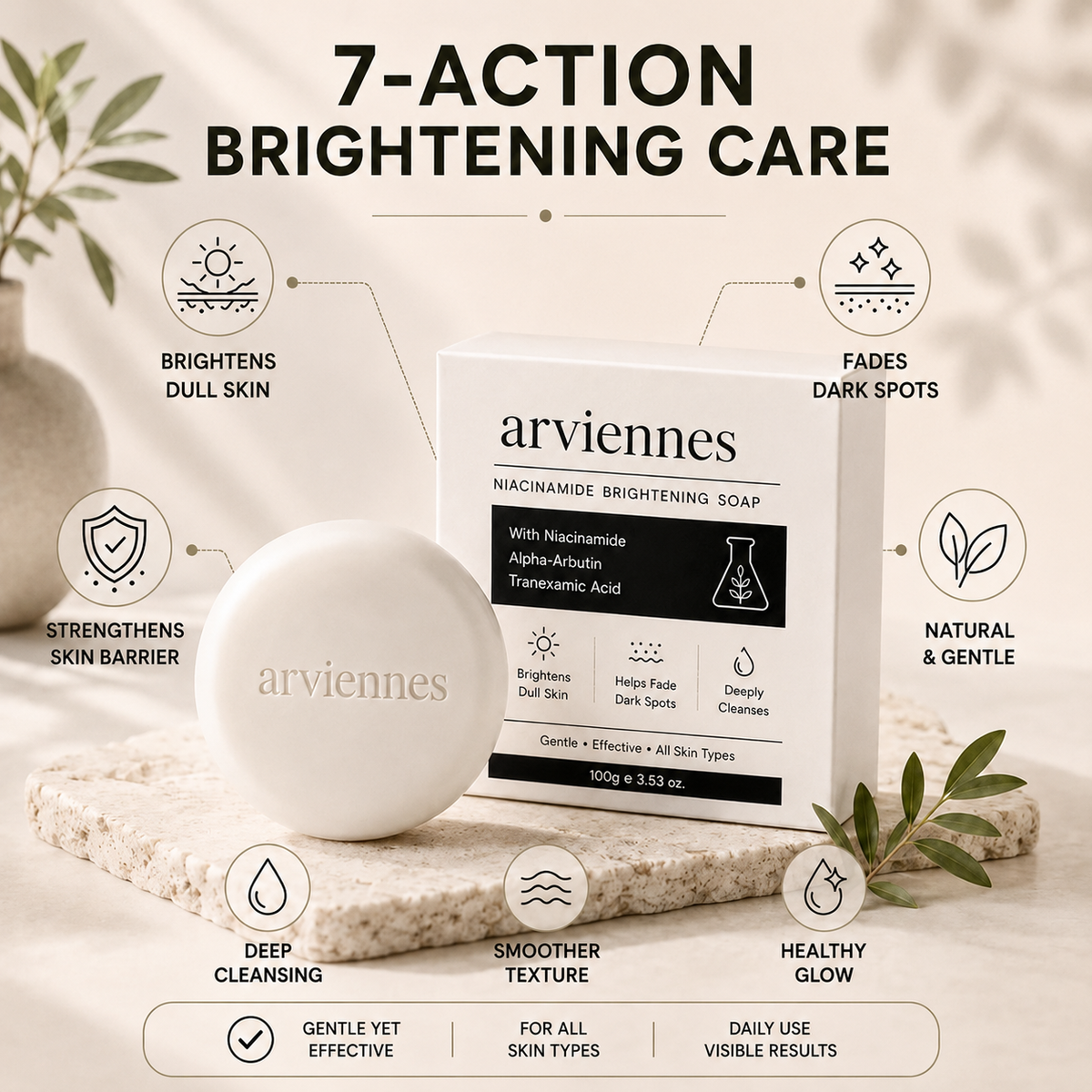 ✨ Niacinamide Skin Soap – Brightens, Fades Spots & Freckles