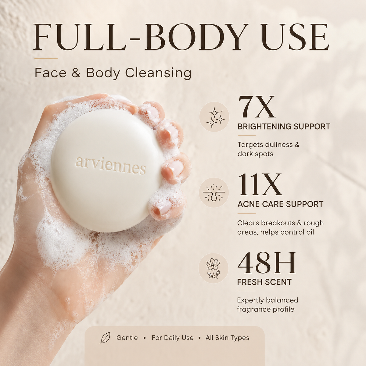✨ Niacinamide Skin Soap – Brightens, Fades Spots & Freckles