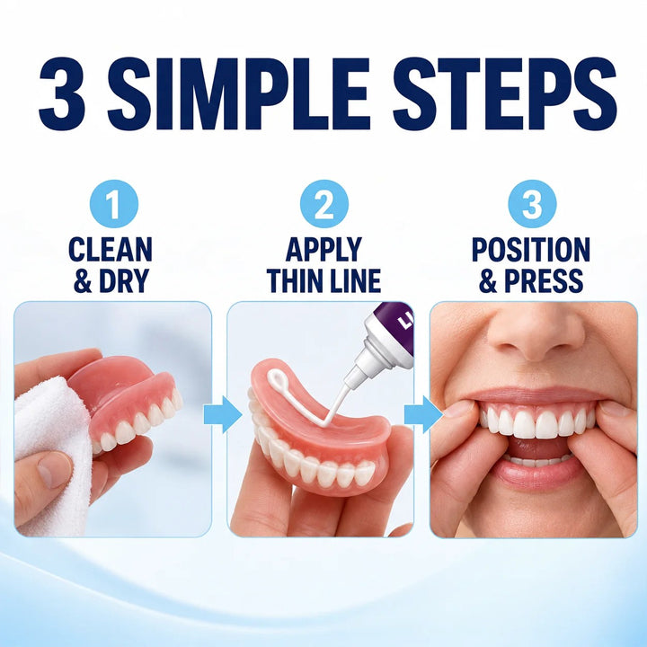 🔥100K+ SOLD🔥LIMETOW® Bio-Seal Max 5-Day Denture Adhesive🦷💙